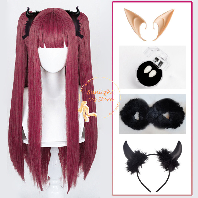 High Quality Anime Marin Kitagawa Cosplay Wig Rizu Kyun Wig Rose Red Ponytail Clip Kitagawa Marin De