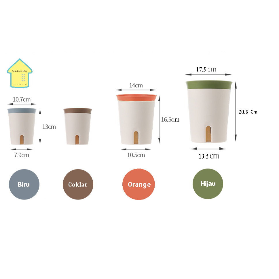 [Home Paradice] Pot Tanaman Self Watering Pot Serap Air Absorb Otomatis