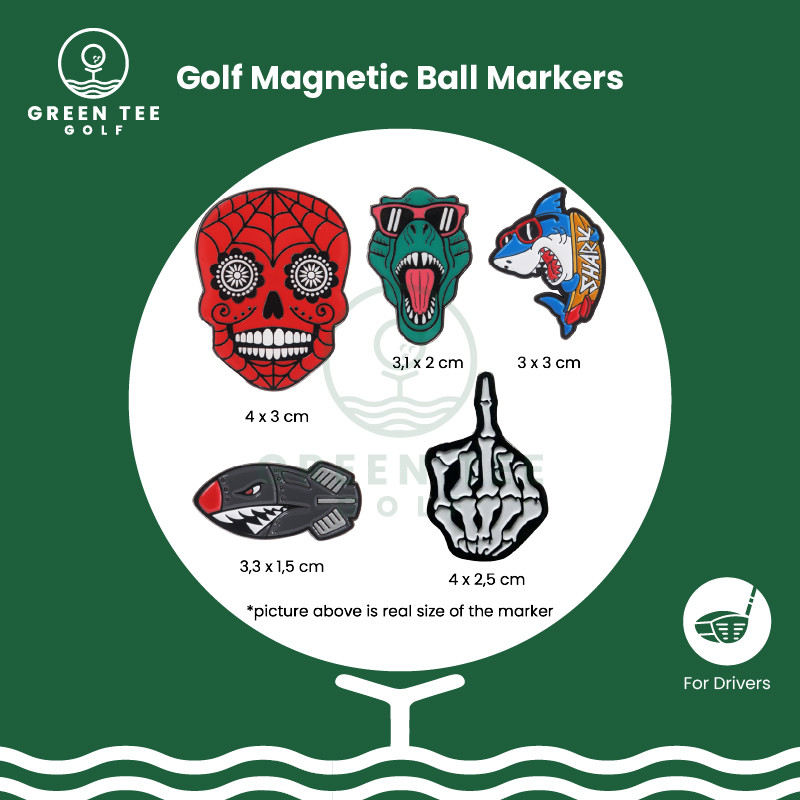 Penanda Bola Golf Alat Penanda Bola Golf Unik Green Tee Golf Ball Marker Golf Unik Green Tee Golf Ba