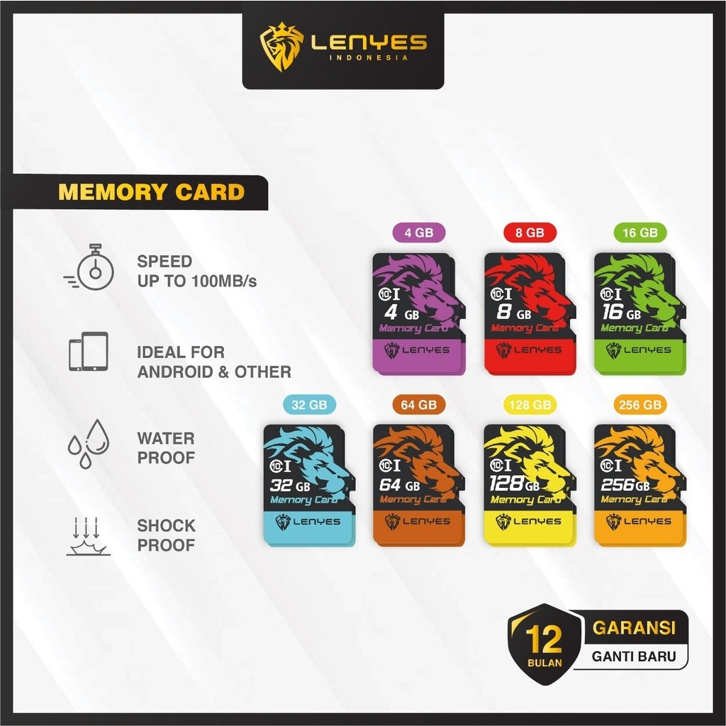 Micro SD LENYES Card 4GB/8GB/16GB/32GB/64GB/128GB High Speed Up To 90 MB/S Class 10 Memory Card