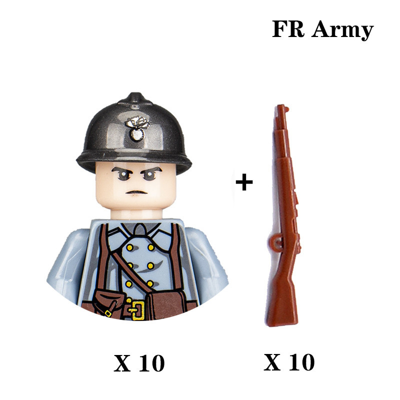 10 Pcs/Lot WW2 Military WW2 Army Buig Blocks Military Solers Figures Bricks Toys For Kids ristmas Gi