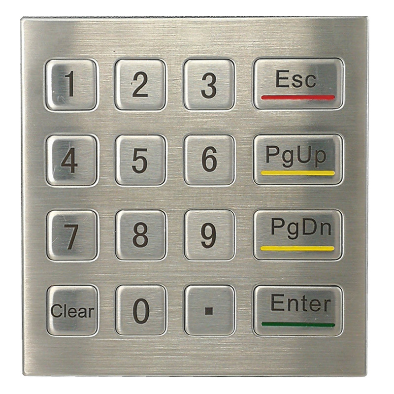 Stainless Steel Keypad for Kiosk/ Metal Keyboard for Electronic Locker Systems With USB Port