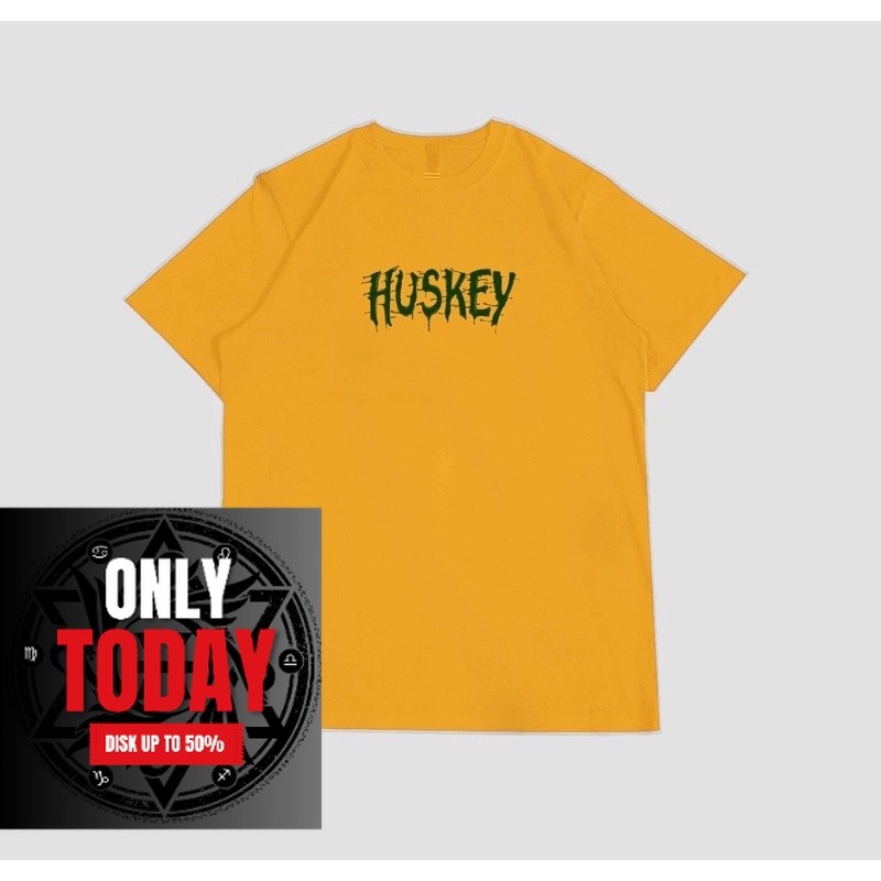 ORI Huskey Clothing - kaos distro pria - Logo YLW - huskey bali