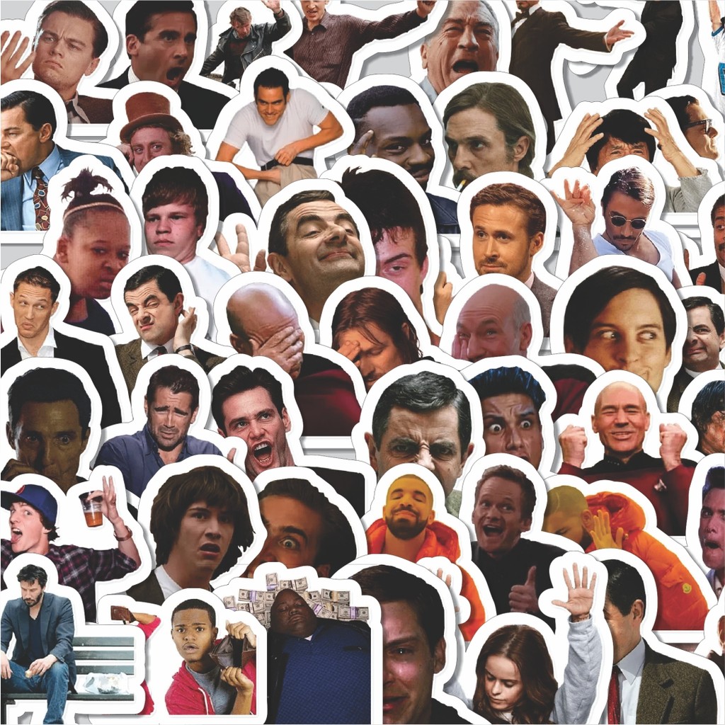 Stiker Cutting Pack Stiker Meme1- World  Meme pack 01Isi 100Pcs Series Aesthetic Lucu Keren Untuk Ko