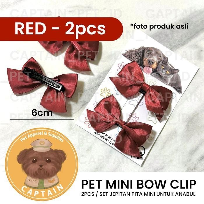 [55]   DOG BOW RIBBON PITA LUCU HAIR CLIP ANJING POODLE BICHON MALTIPOO