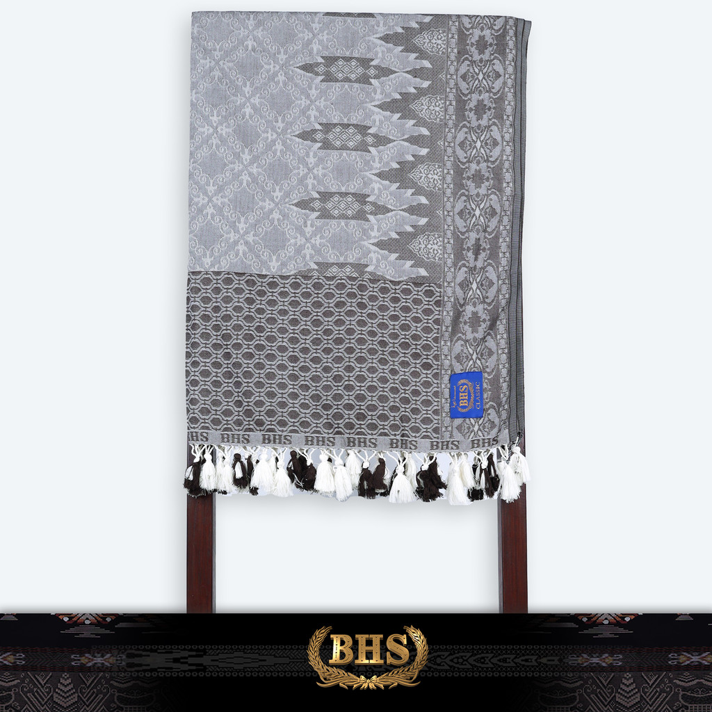 Surban Subaiyah BHS Classic Motif Jacquard Abu Olive