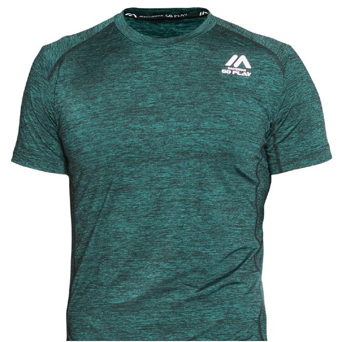 MASTERMAN GOPLAY MELANITE SPACE DYE KNIT GREEN KAOS LARI GYM OLAHRAGA
