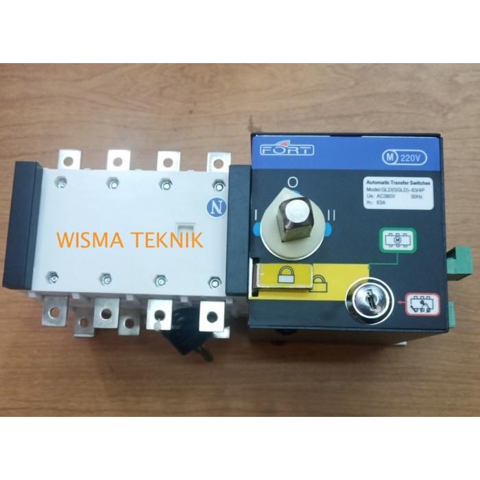(BACA DESKRIPSI) COS MOTORIZED AUTOMATIC TRANSFER SWITCH ATS 4P 100 AMP FORT GGLD-100/4
