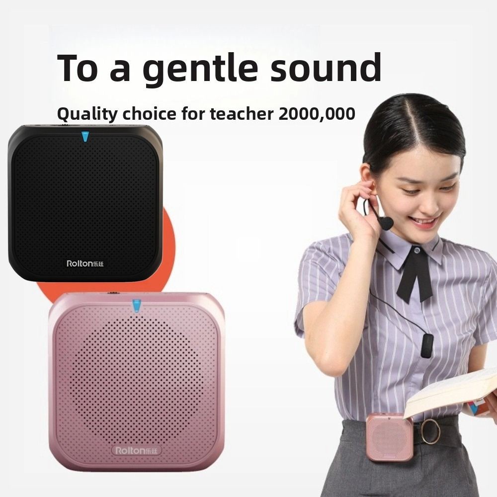 Portable Wireless Microphone Megaphone Lightweight Clip-on Tour Guide Megaphone USB Data Cable Loud 