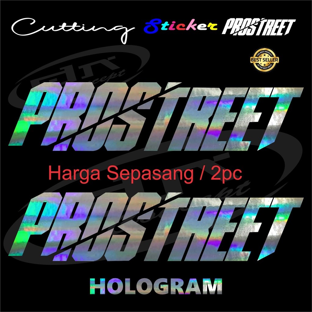 Sticker Stiker Prostreet Viral Logo Hologram Putih Motor Vixion Pcx Aerox N Max Lexi