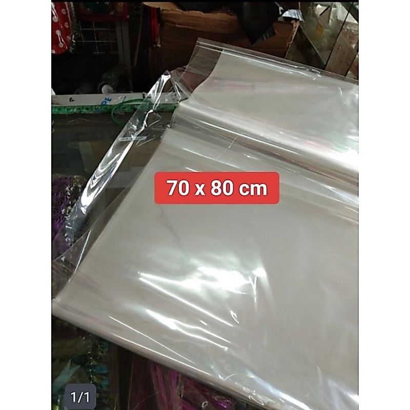 GROSIR [50pc] PLASTIK PARCEL BENING LEMBARAN | Plastik Kaca | Kado Bungkus Parcel Transparan Polos |