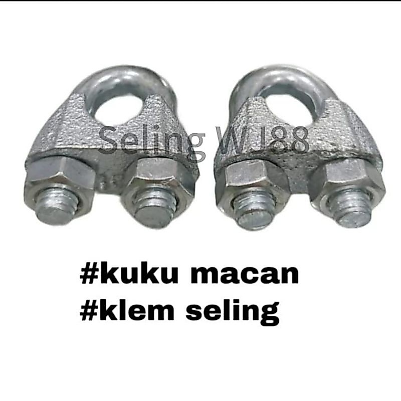 Klem Seling 10mm Galvanis/ Kuku Macan 10 mm Galvanis/ Clamp Seling 10mm Galvanis