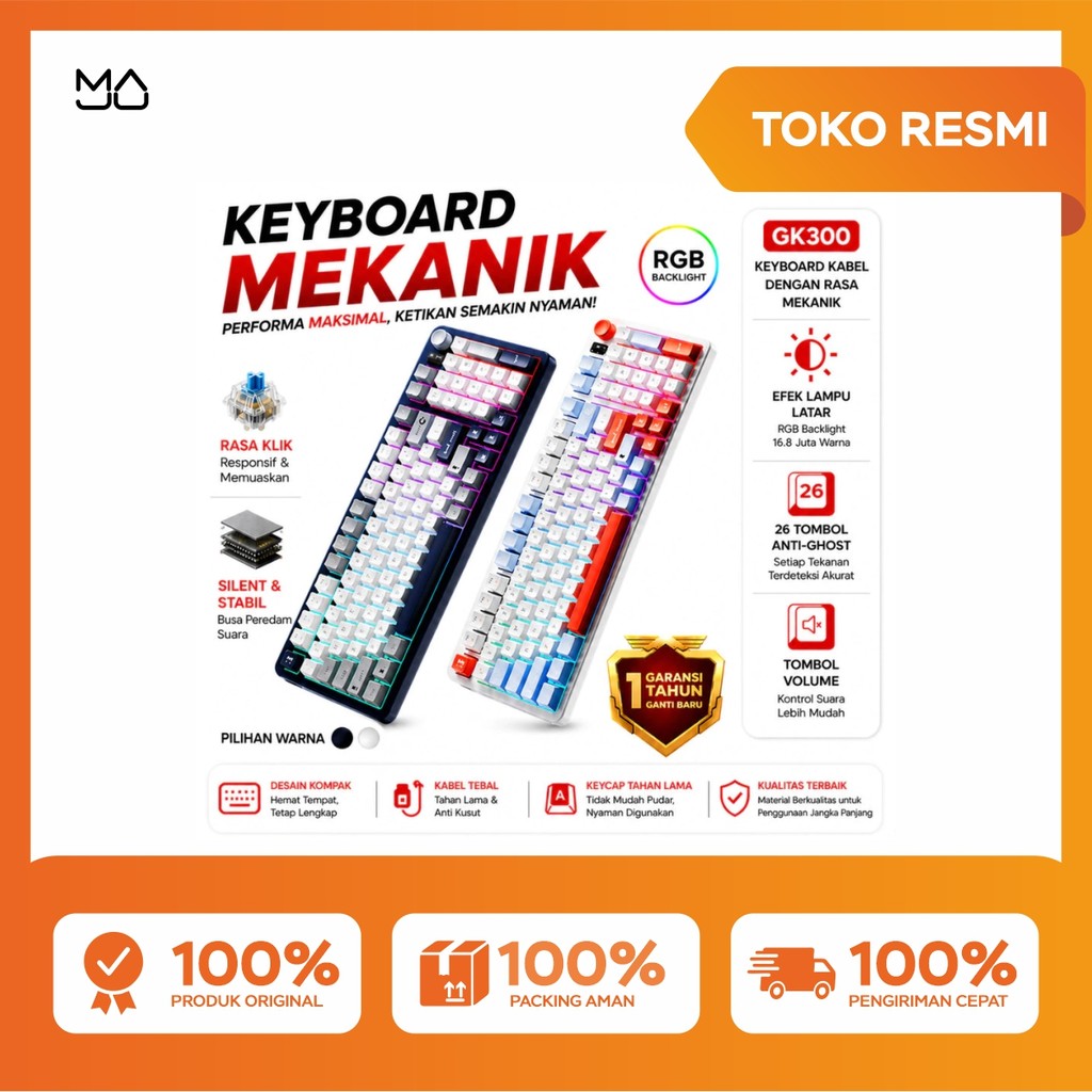 GAMEN GK300 Keyboard Membrane Feel Magnetik