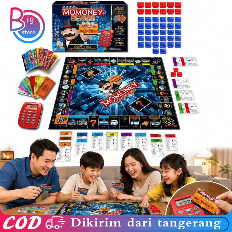 Monopoli Internasional Premium Monopoly Board Game Dengan Electronic Bank Card Machine