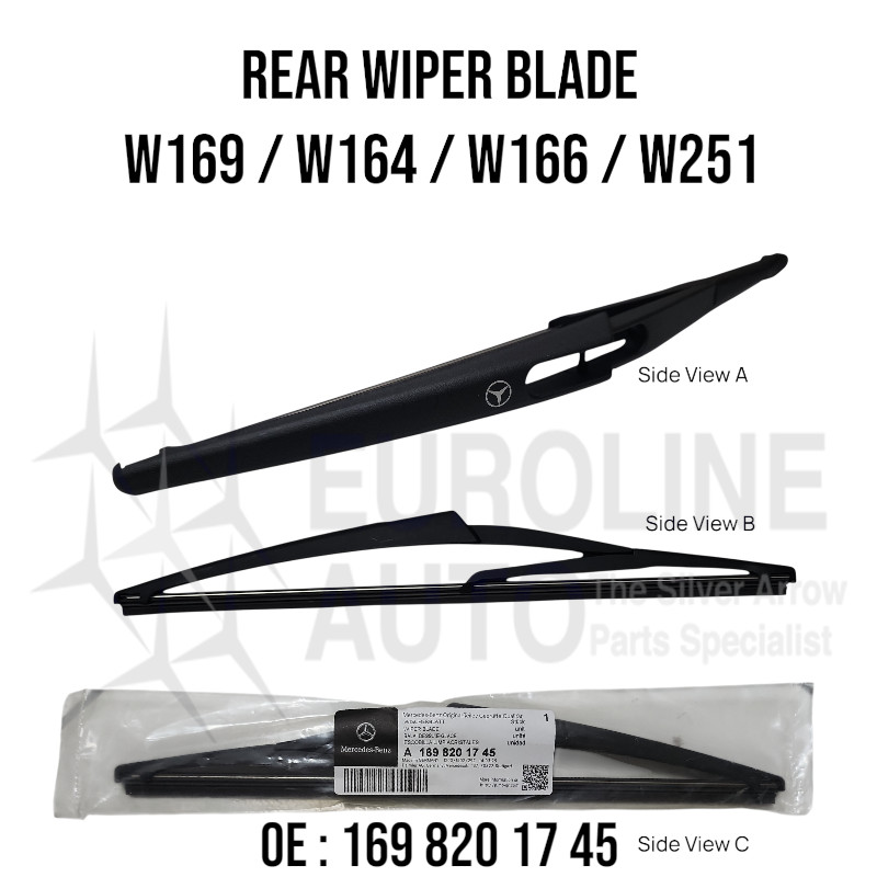 Wiper Blade Belakang Mercedes Benz W169 / W164 / W166 / W251 "DB"