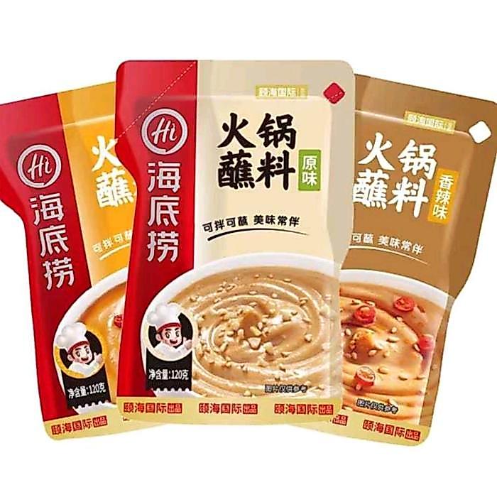 haidilao hotpot dipping sauce 120 gr-sesame peanut sauce-peanut spicy sauce-bumbu hotpot