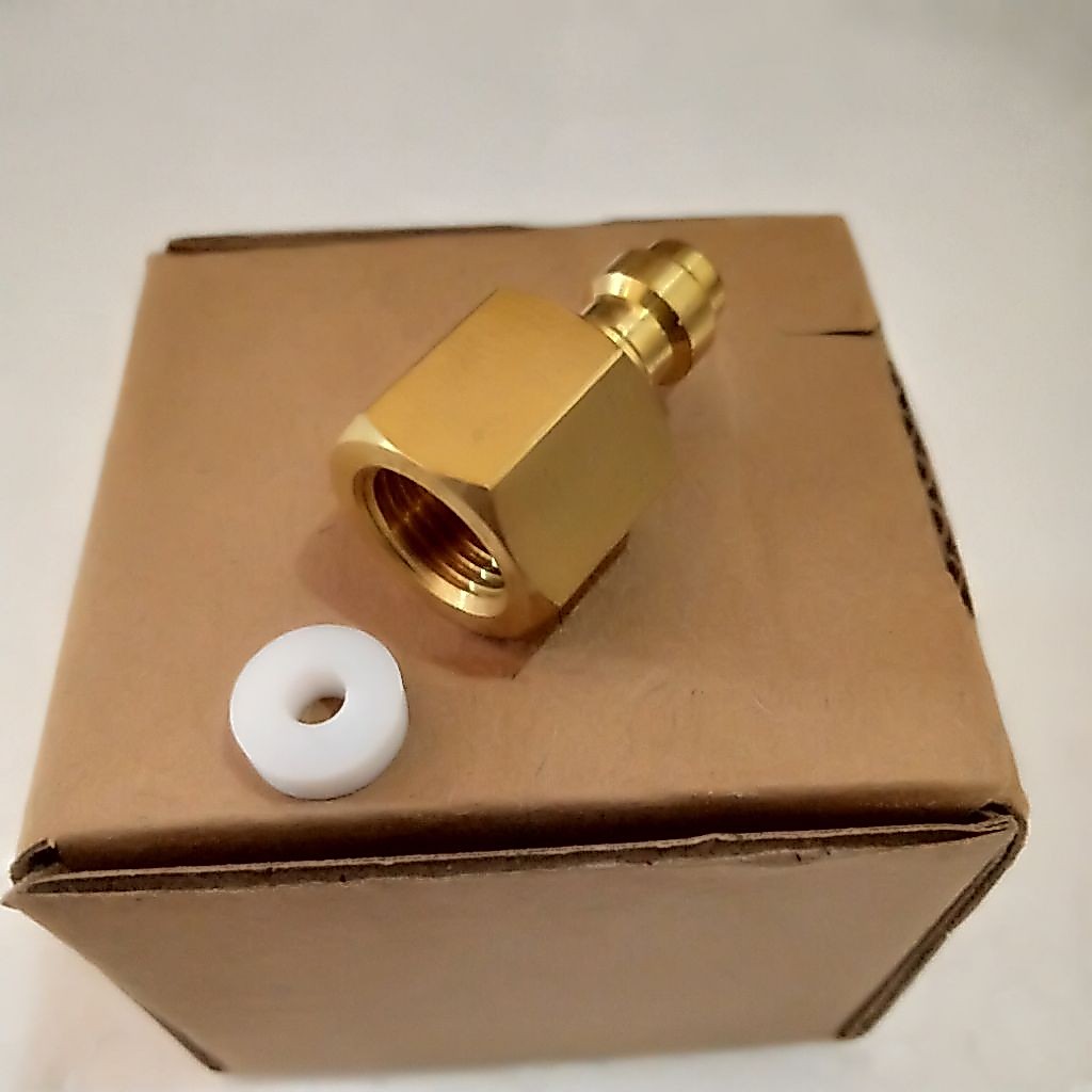 Mini Kupler Jantan Drat Dalam Kuningan, Ukuran Drat M10X1, Sparepart Pompa Pcp Import,Bisa Cod