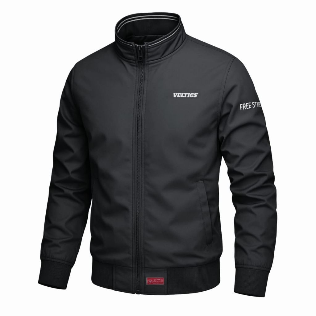 GUNSHOP Veltics Jaket Bomber Retro Freestyle Jaket Parasut Pria Wanita simple Jaket Motor Waterproof