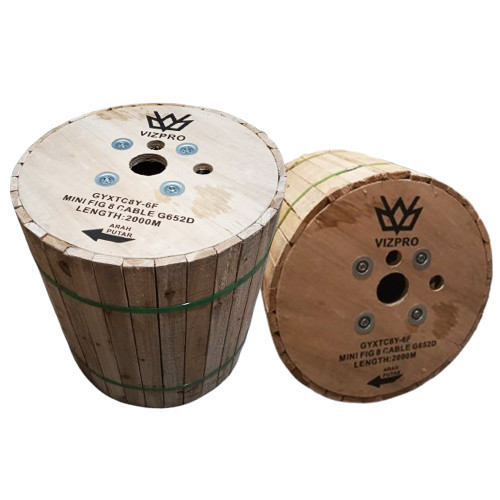 Vizpro Fiber Optic FIG8 4 Core Kabel FO Self Supporting Outdoor FTTH Single Mode Internet Berkualita