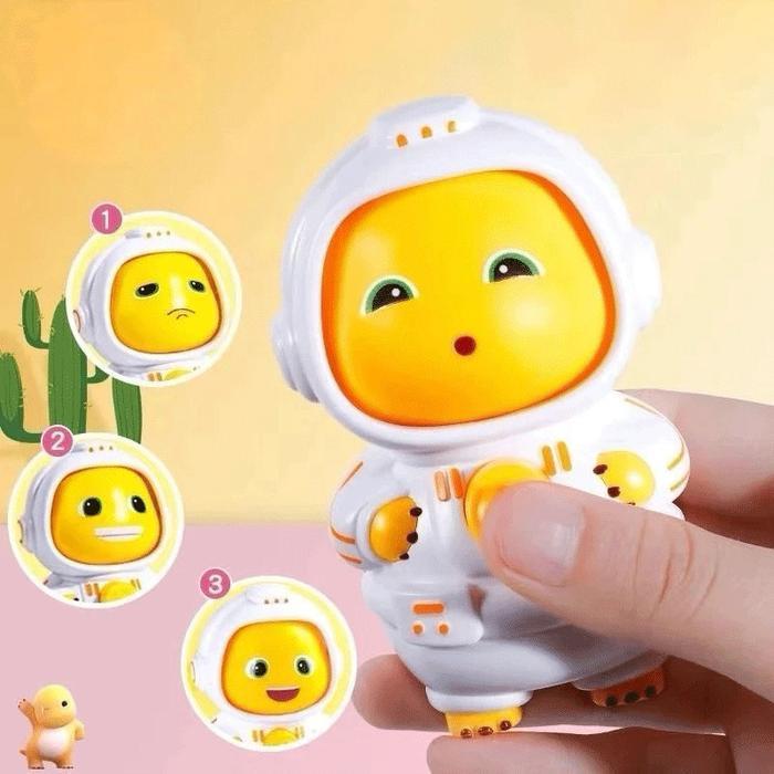 Vixplorn Mainan Wajah Lucu Yang Berubah/ Mainan Dino Kuning Bisa Berubah Wajah/Mainan Dino Kuning Bi
