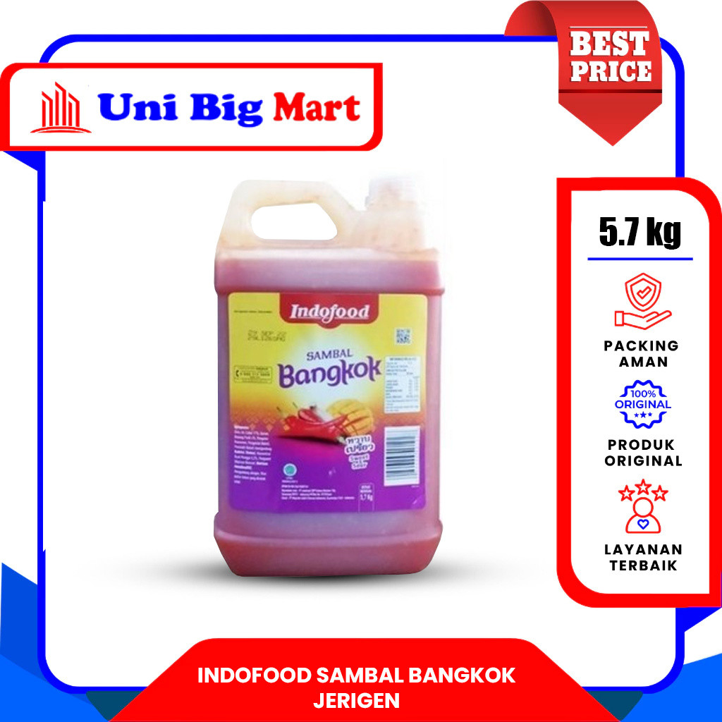 INDOFOOD SAOS SAMBAL BANGKOK ASAM MANIS JERIGEN - 5.7 kg