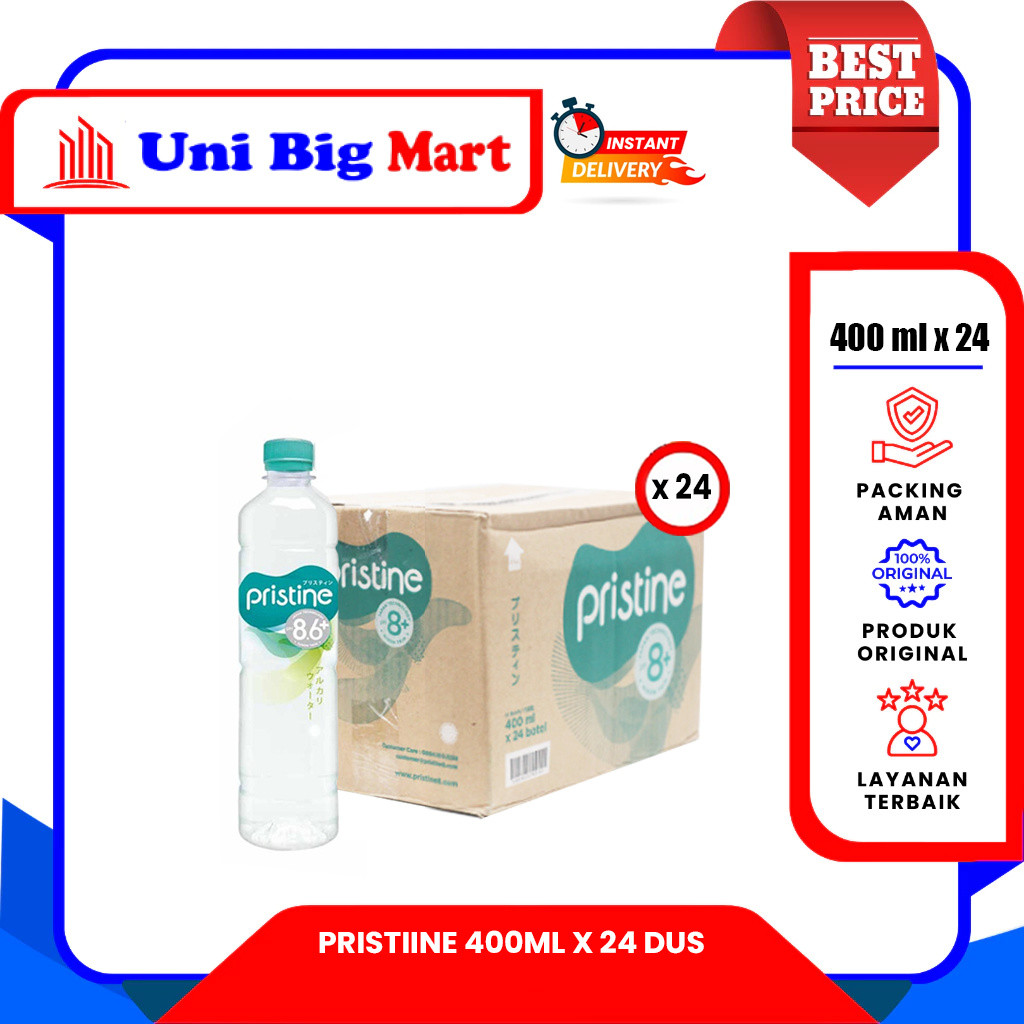 PRISTINE 8+ AIR MINERAL ALKALI DUS - (400 ml x 24 pcs)