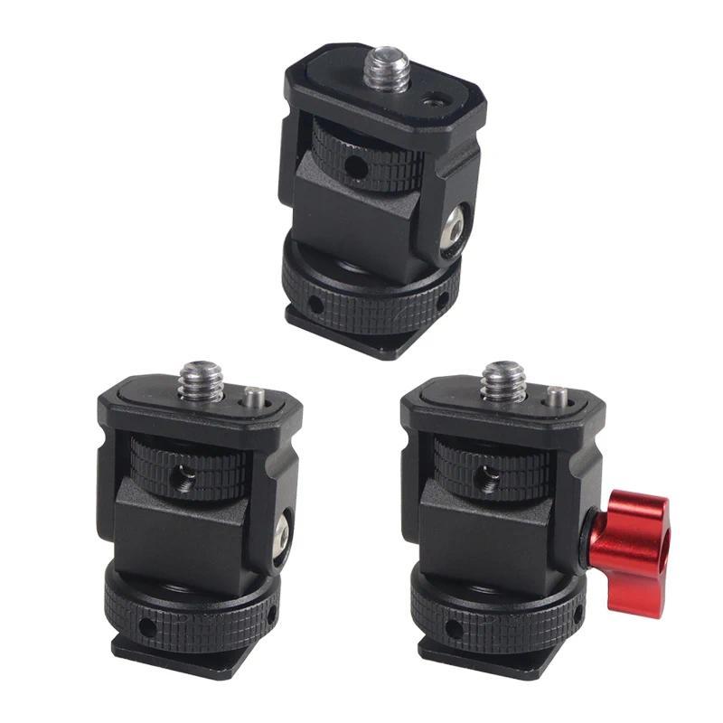 Camera Hot Shoe Monitor Flexible Tripod Adapter w Cold Shoe Mount for Canon Nikon Sony DSLR Camera Q