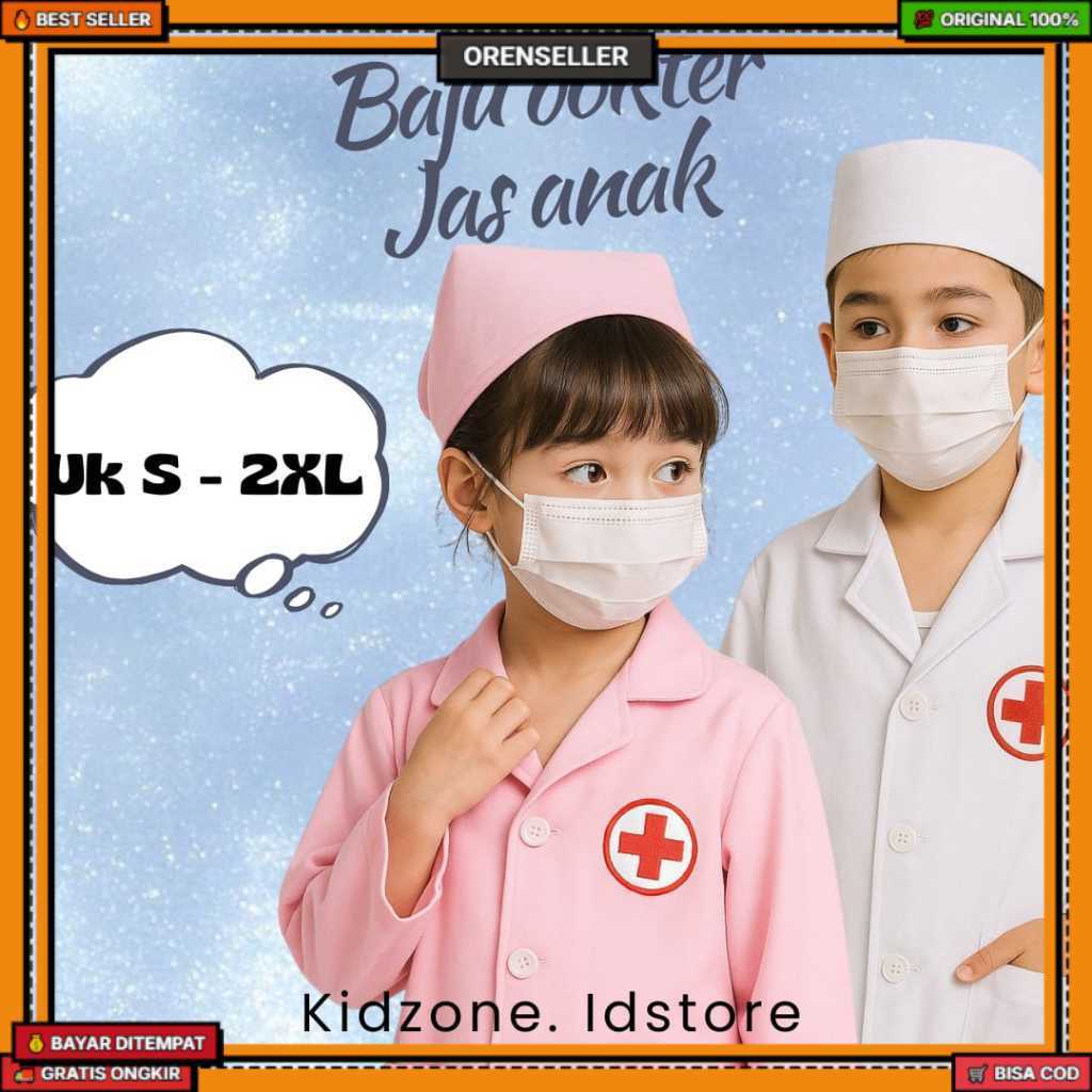 BAJU PROFESI ANAK JAS LAB/JAS DOKTER/PERAWAT/SUSTER/DOKTER/PINK/PUTIH/LAKI LAKI/PEREMPUAN KDZ COD