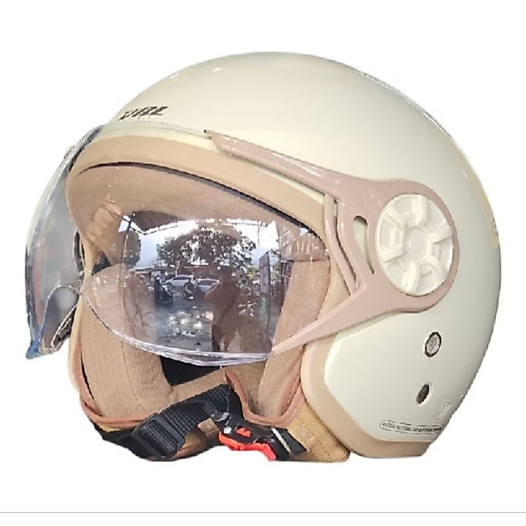 Helm Bogo Retro Hijab Friendly VRL Kaca Pilot Dewasa Wanita Premium SNI - Preloved