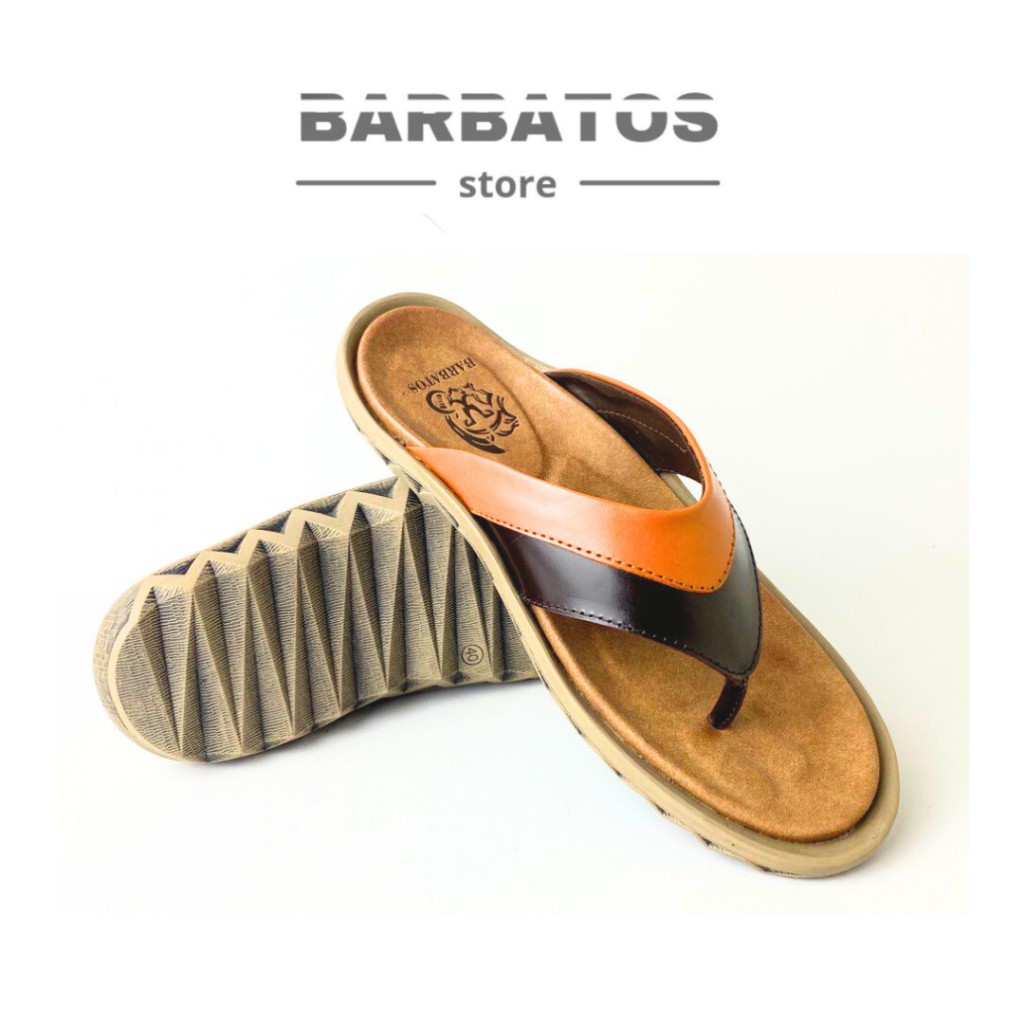 BARBATOS | Sandal Kulit Asli Pria | Sandal Jepit Kulit Pria | Sandal Pria Kulit Asli Jepit