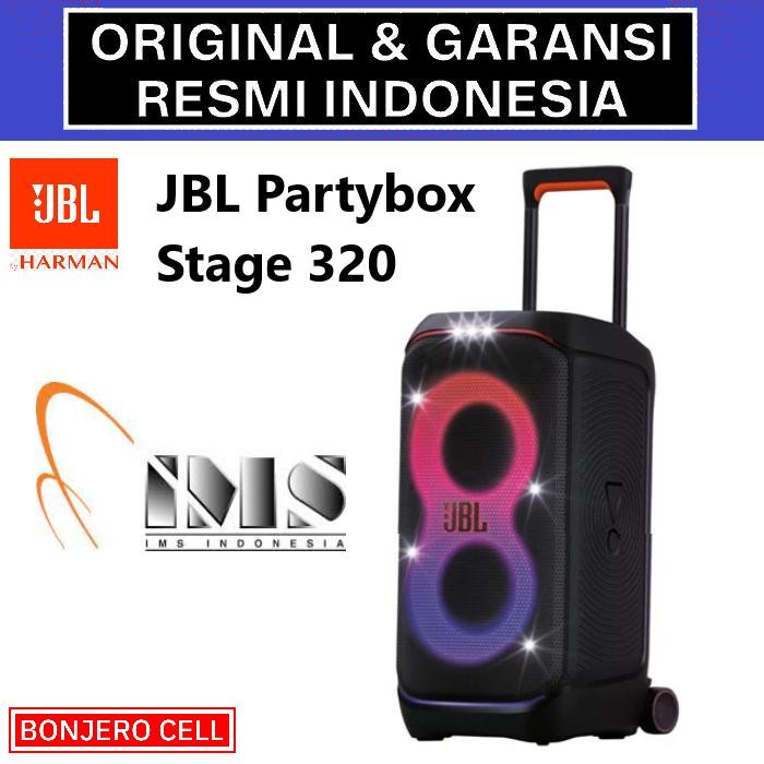 JBL PartyBox Stage 320 / Partybox 320 Portable Party Speaker with Telescopic Handle & Wide Sturdy
