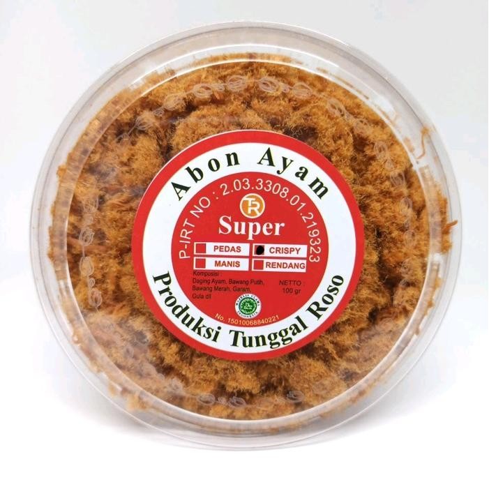 

SALE Abon Ayam Super Kemasan Toples 100 Gram Rasa Crispy Manis Pedas Rendang Non MSG - CrispyTERLARIS