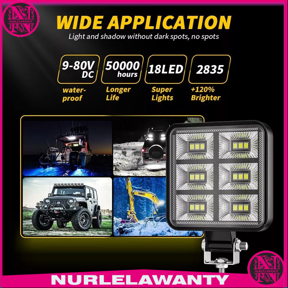 

- DXZ Lampu Sorot Tembak Mobil LED Floodlight IP65 Cool White 12W - D98 -