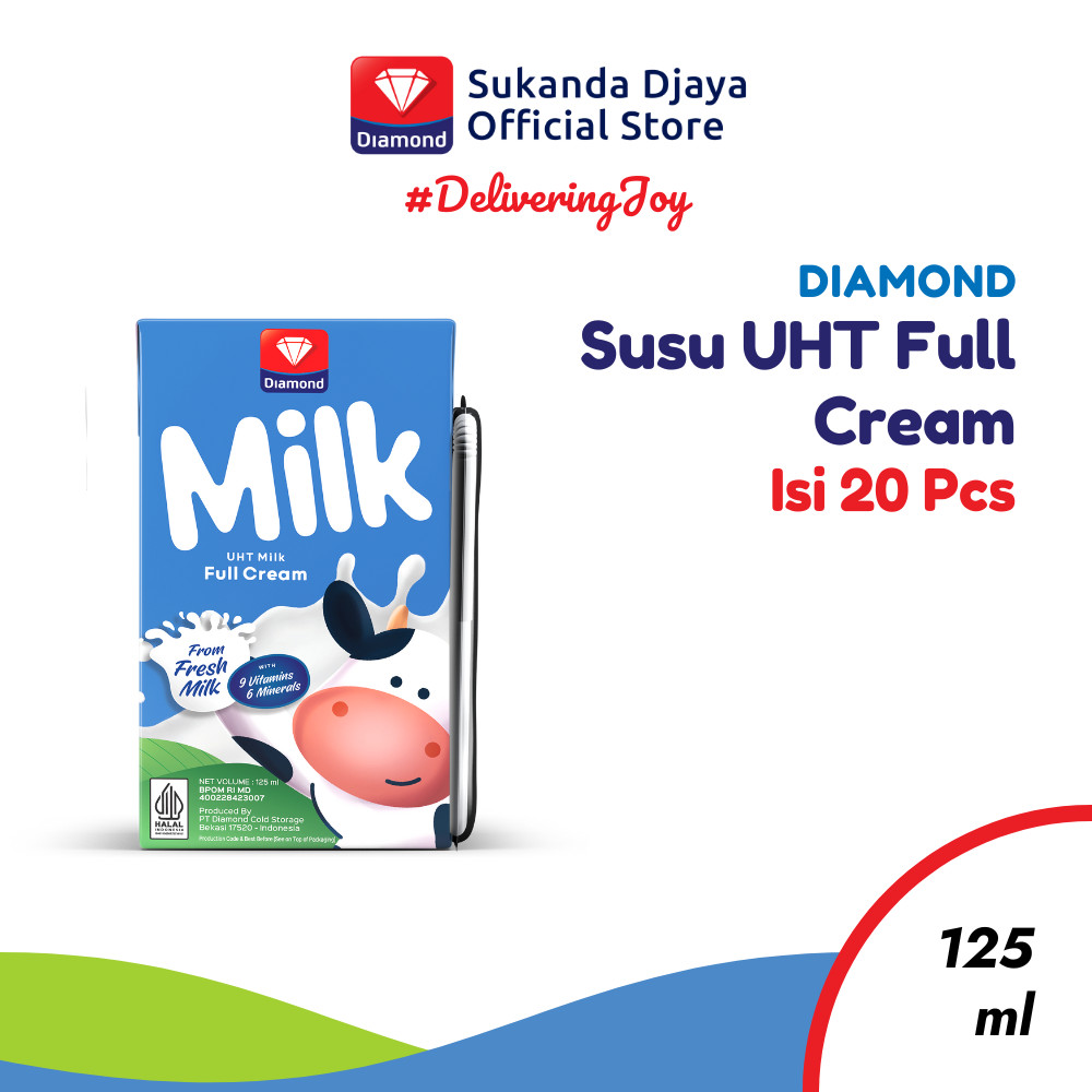 

Diamond Milk Susu UHT Full Cream 125 ML [Isi 20 Pcs]