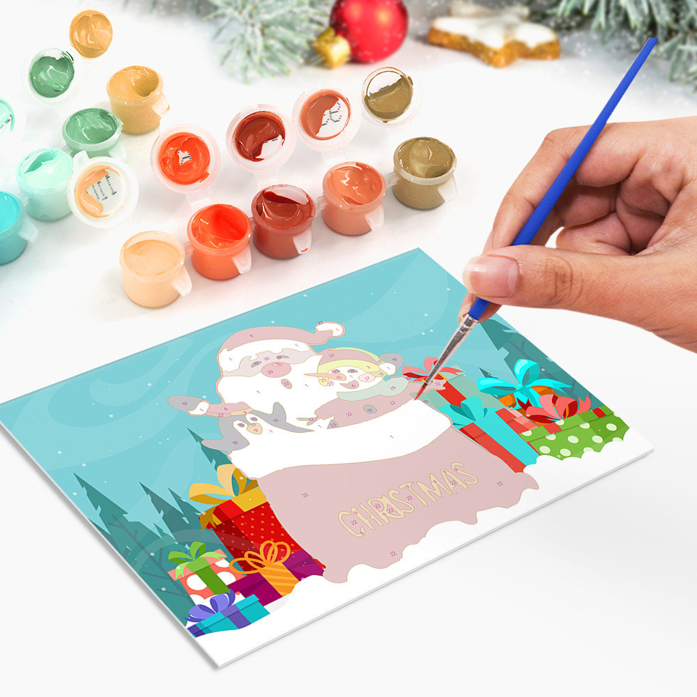 

Card DIY paint by numbers Creative Hand drawn Coloring Card Commemorative Edition 2026 New Year Gift