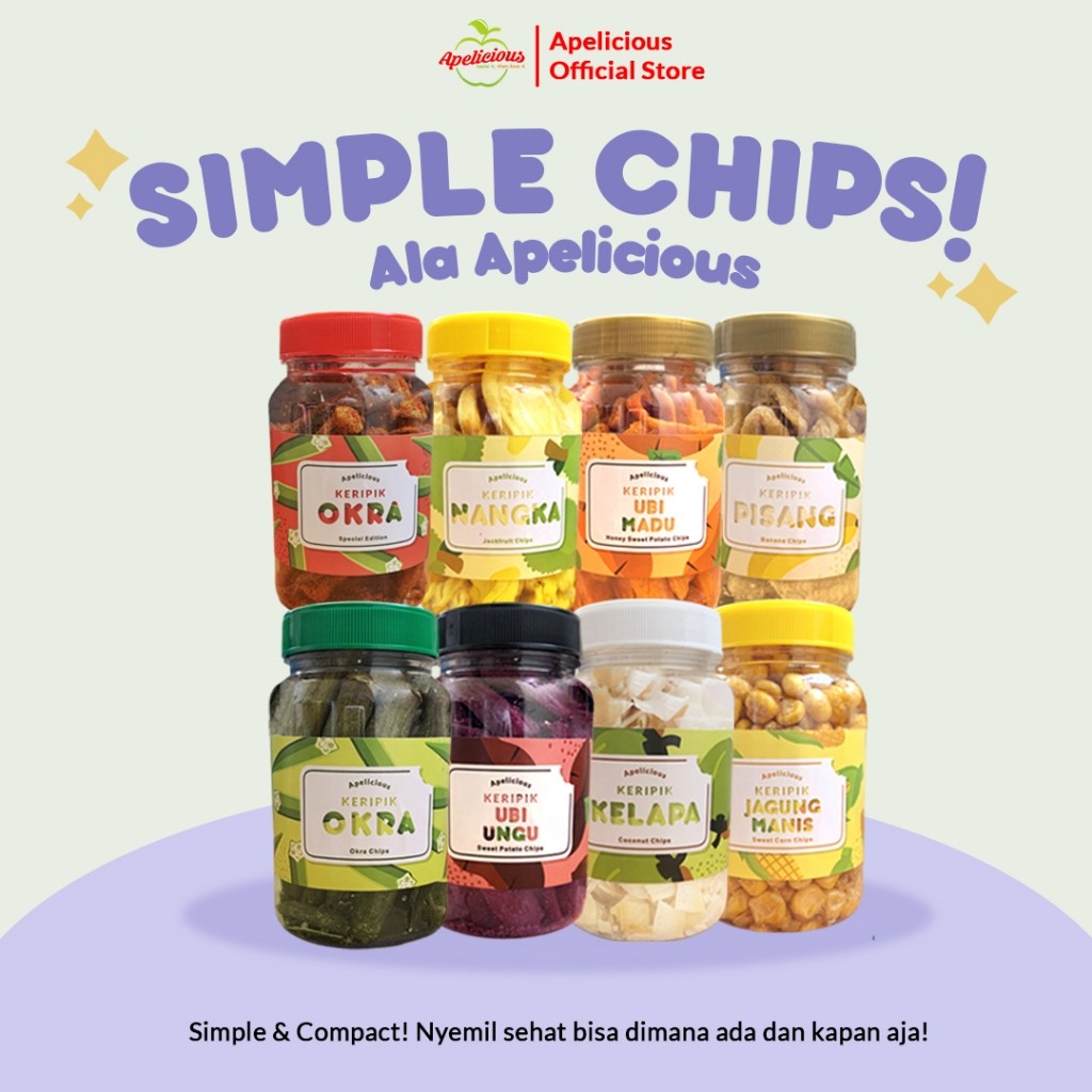 

[ TERLARIS ] APELICIOUS SIMPLE CHIPS KERIPIK BUAH DAN SAYUR AV