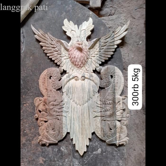 blawong mewah jati ukir naga kembar dan garuda 3 dimensi garap alus termurah langsung pengrajin bk p
