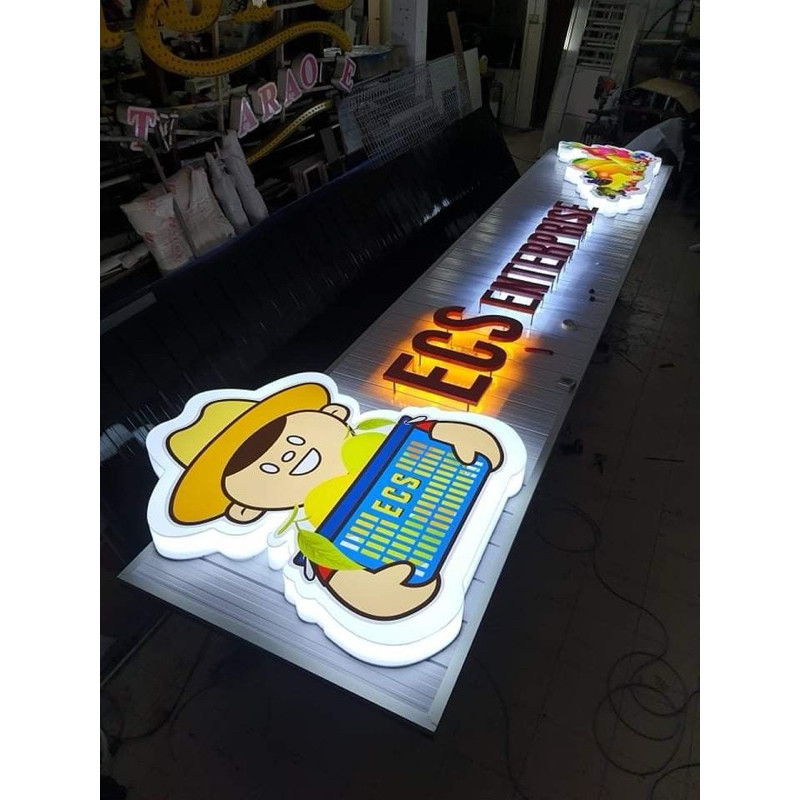 NEON BOX 1 sisi full color