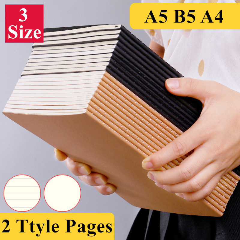 

Composition Notebooks Kraft Black Card Journal School&Office daily writing lined blank paper 76 pages Students diary homework