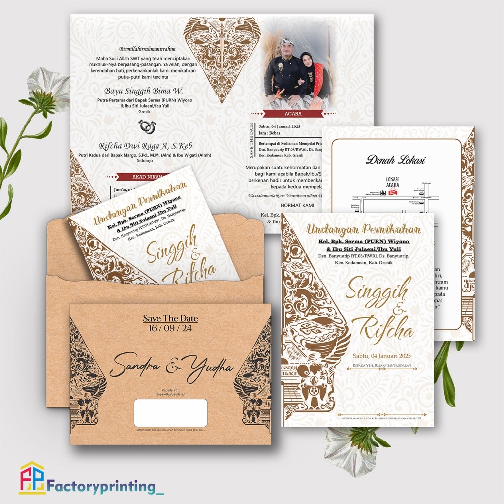 UNDANGAN PERNIKAHAN AMPLOP AESTHETIC - UNDANGAN NIKAH KEKINIAN - UNDANGAN AMPLOP RUSTIC