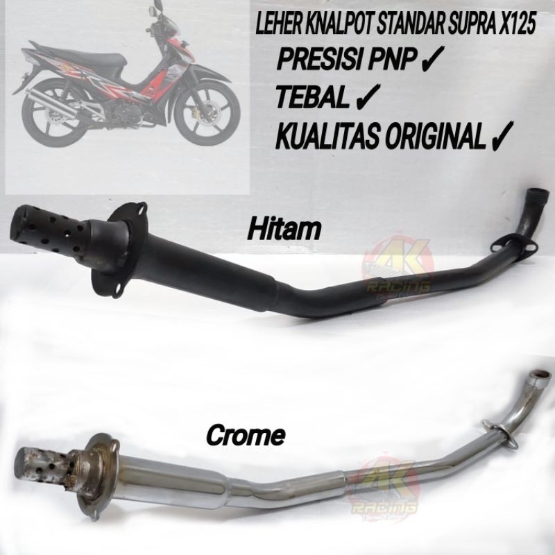 Leher Supra x 125 Standar ORI Leher Sambung Knalpot Supra X125 Batman