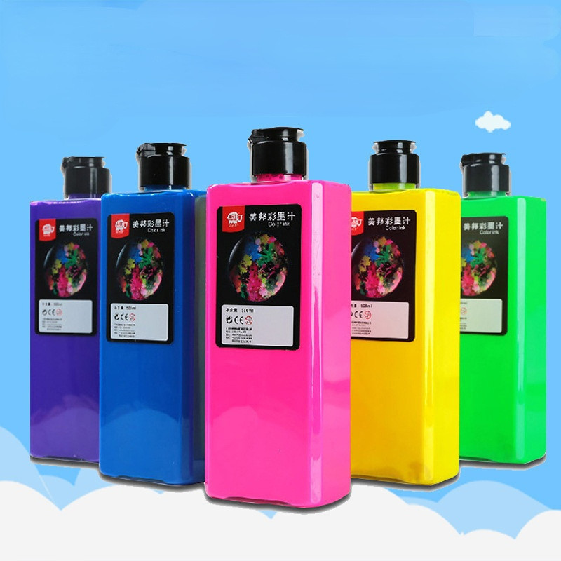 

120ml Fluorescent Color Ink Artist Chinese Painting Creation Student Watercolor Pigment 18 Color Options