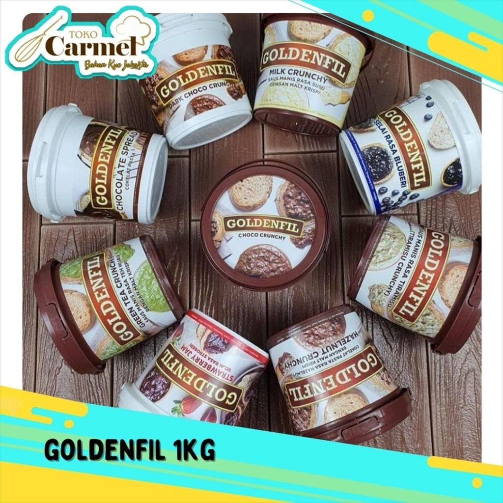 

JAKARTA - GOLDENFIL Selai Coklat Crunchy 1kg Aneka Rasa - Selai Tiramisu, Matcha Crunchy, Selai Keju