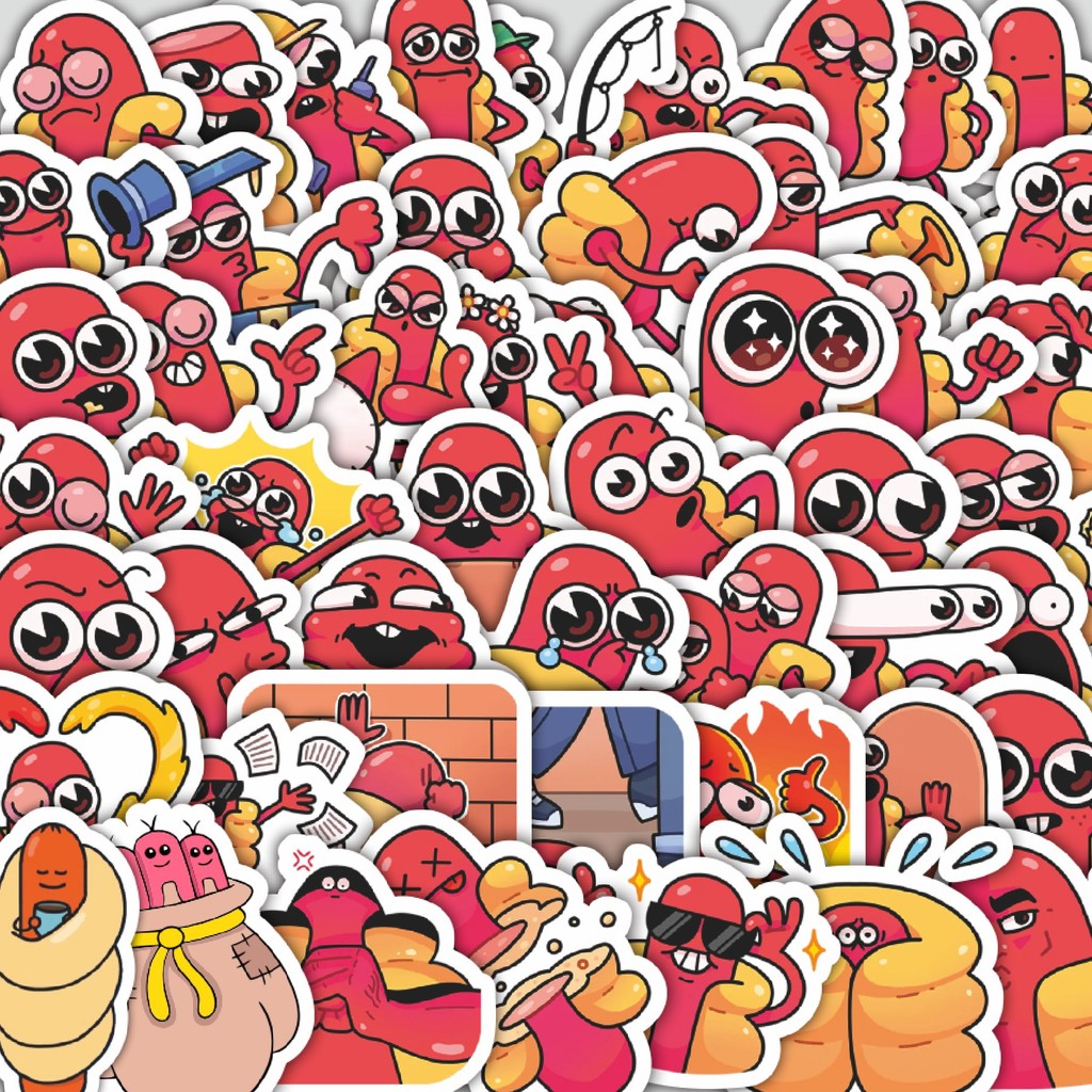 

Stiker Cutting Pack Stiker Kartun Chili The Hotdog Isi 100Pcs Series Aesthetic Lucu Keren Untuk Koper Bahan Vynil
