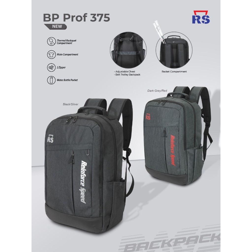 Tas Badminton Rs Backpack BP PROF 375 Ransel RS 100% ORIGINAL RS
