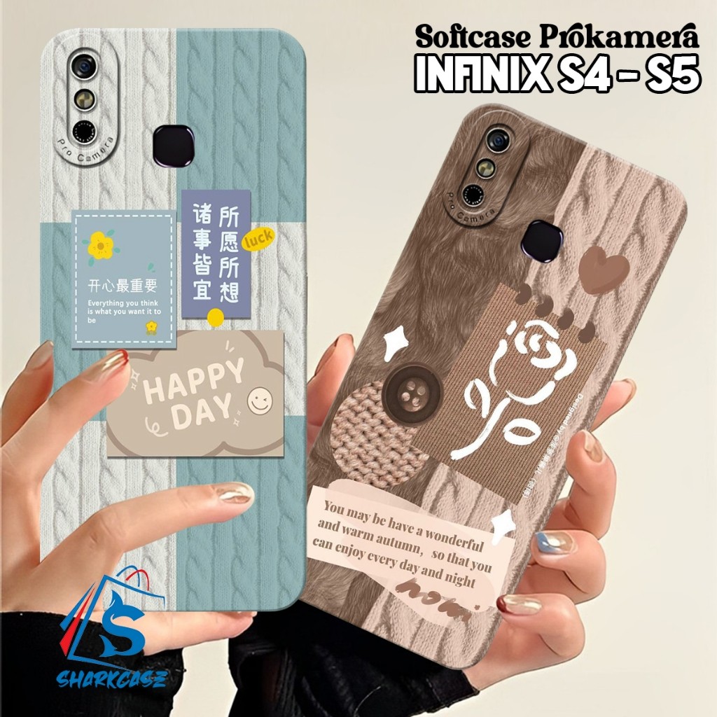 Case Infinix S4 / 3 PLUS / S5 / S5 LITE / Smart 4 / 5 / 6 / 7 / 8 / 9 Motif Rajut Aesthetic - Casing