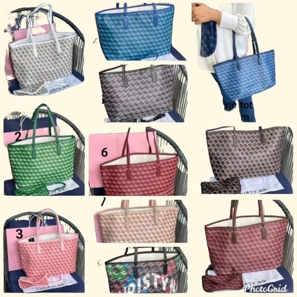 CHRISTY NG Grade A Russo Medium Tas Wanita Cewek Kantong Kulit Kanvas Serut Totebag Tote Bag