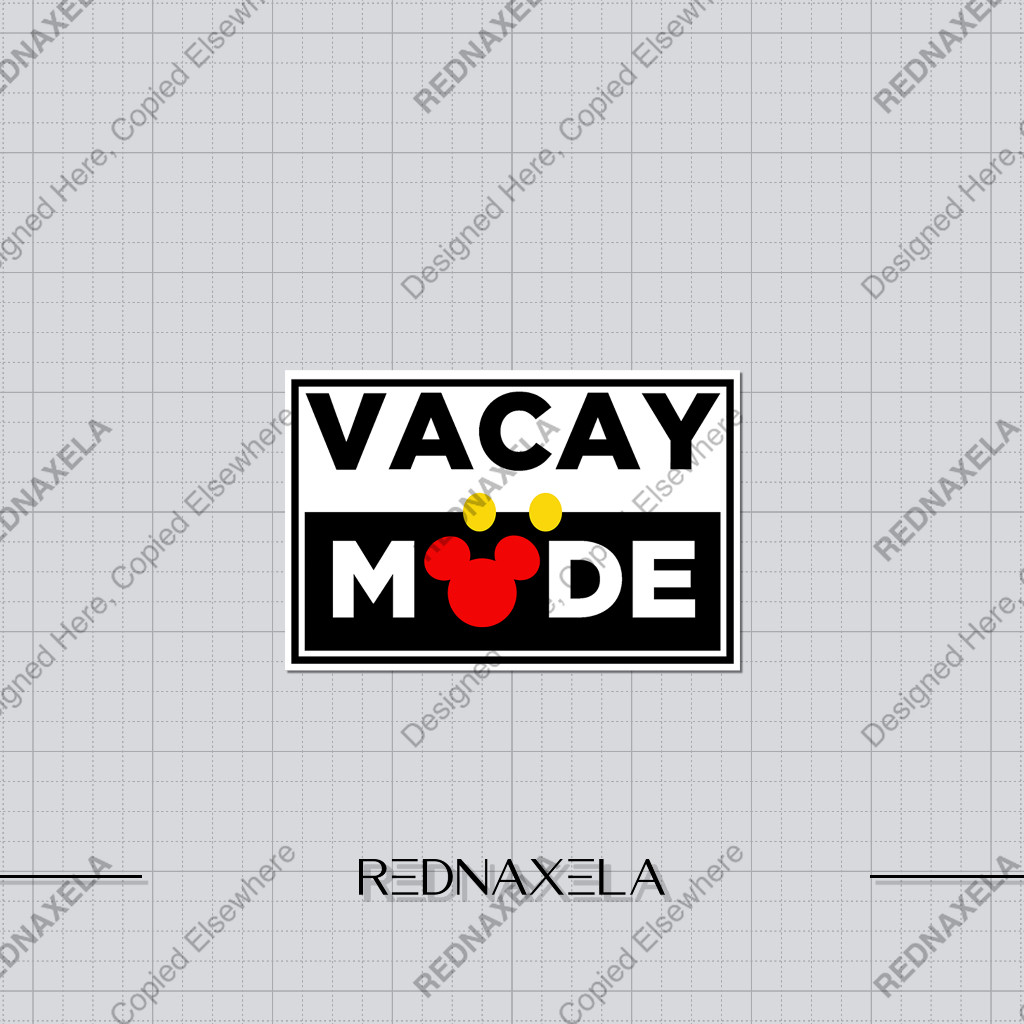 

Stiker Vinyl Stiker Koper Vacay Mode Mickey Head Travel Suitcase Sticker
