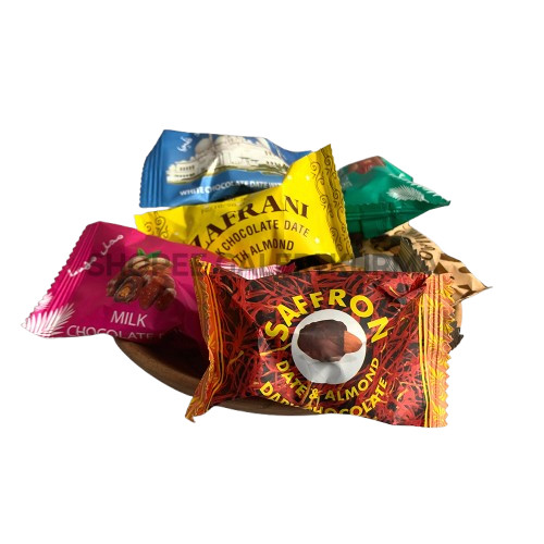 

COKLAT ISI KURMA ALMOND 1KG / COKELAT KURMA ALMOND MIX / CHOCOLATE DATES WITH ALMOND