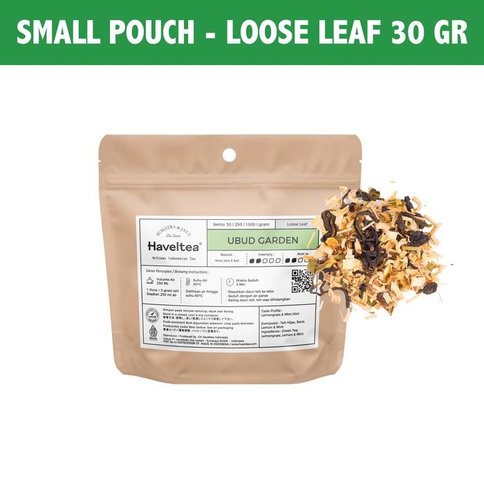 

PROMO! UBUD GARDEN | Small Pouch | Haveltea | Teh Hijau Serai Mint | Loose Leaf - Small Pouch LL
